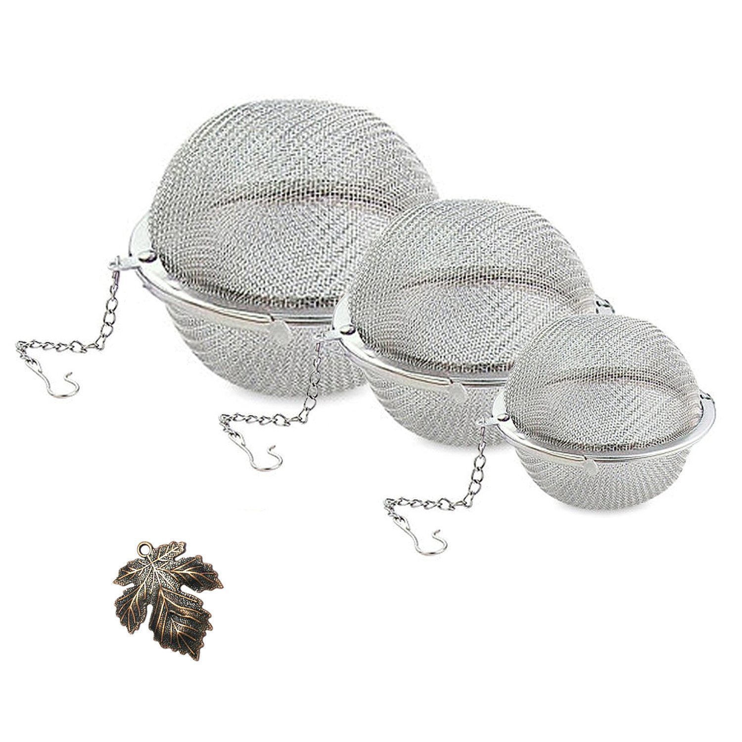 Stainless Steel Tea Infuser JamHoo Set of 3 Size (S/M/L) Ultra Fine