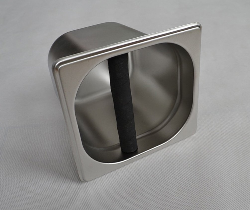 Stainless Coffee Machine Espresso Knock Box Flip Bang Recycle W Rubber
