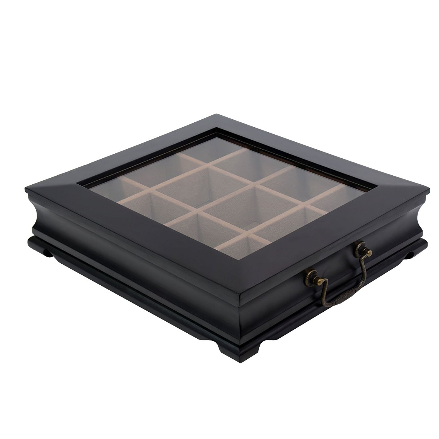 LARGE Chelmsford Tea Chest Bag Storage Wood Box Accented