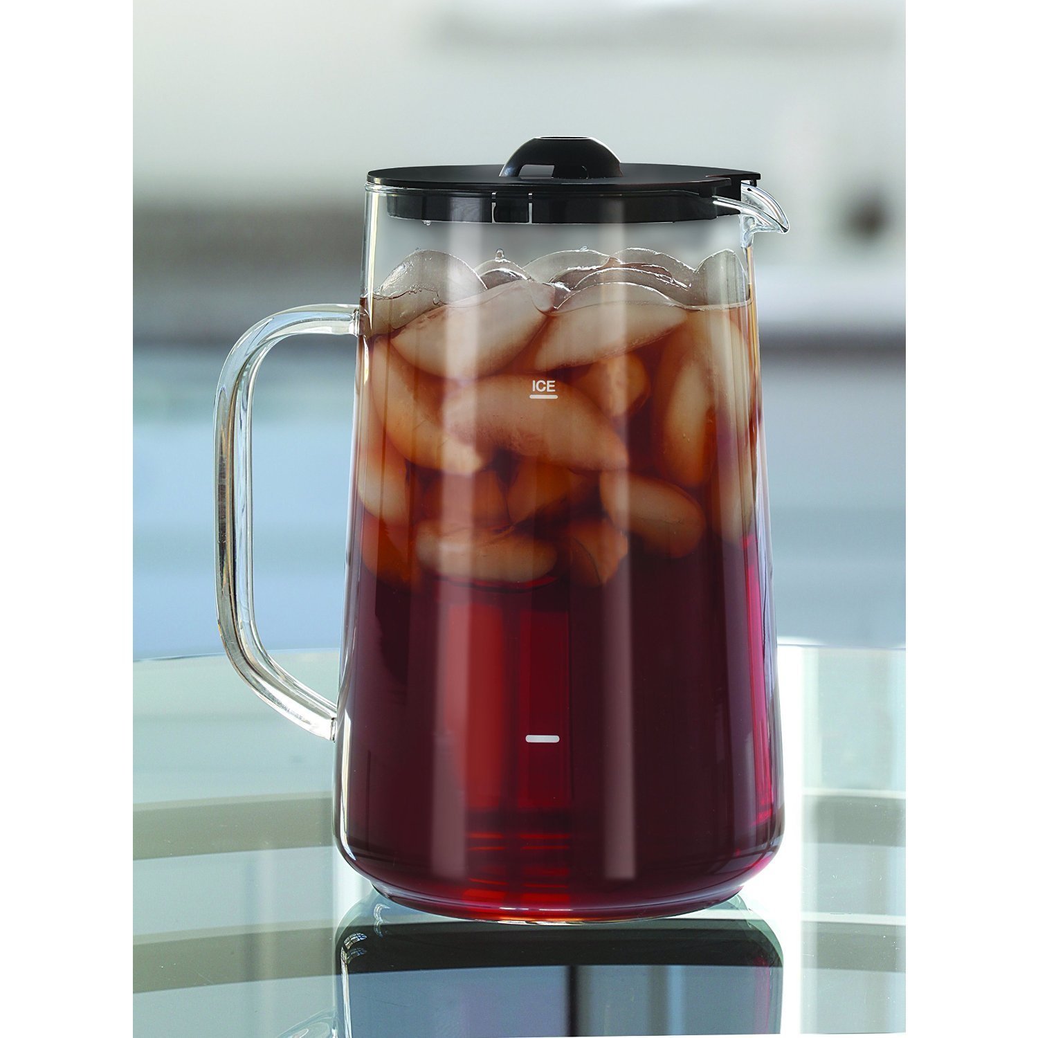 80Ounce DishwasherSafe, Iced Tea Maker with Glass Carafe and