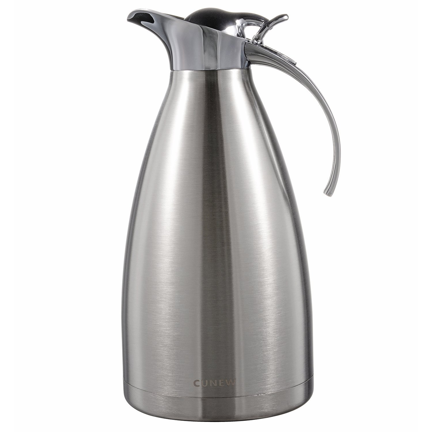 CUNEW 68Ounce/ 2liters Stainless Steel Double Wall Vacuum Insulated Carafe with Press Button