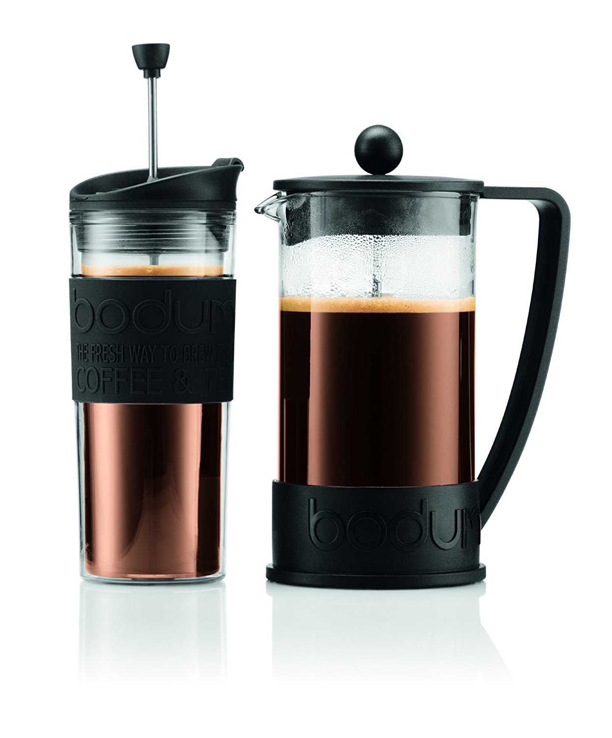 Bodum New Brazil 8Cup French Press Coffee Maker, 34Ounce, Black N2