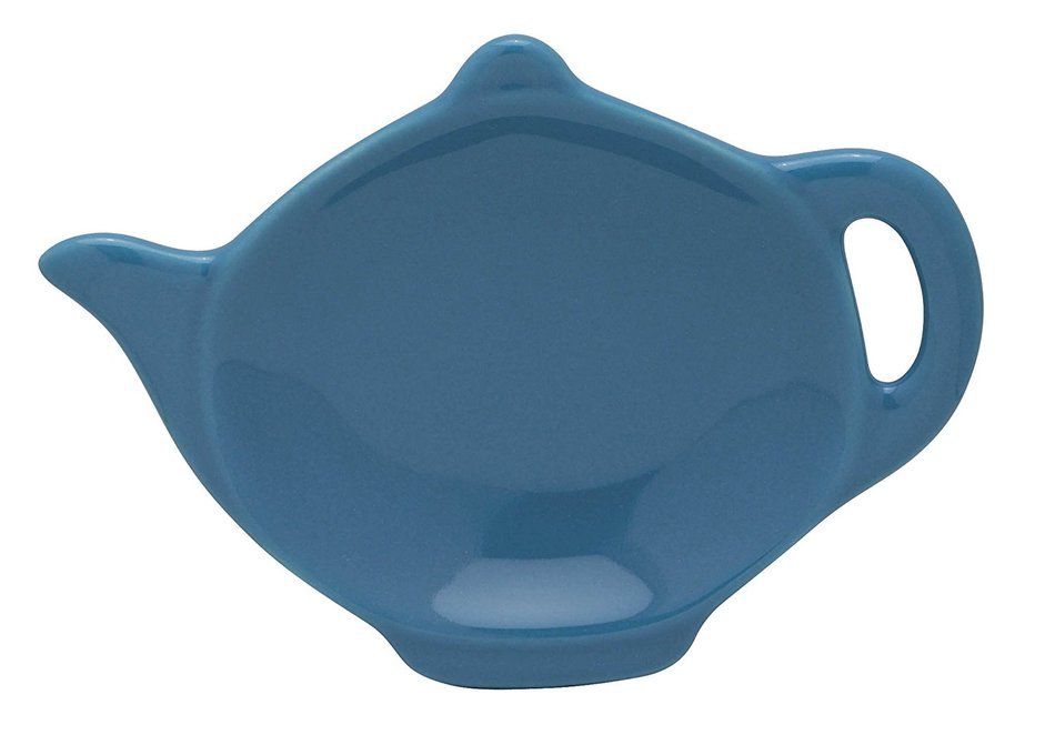 HIC TeapotShaped Tea Bag Holder and Resting Caddy, HighFired Ceramic