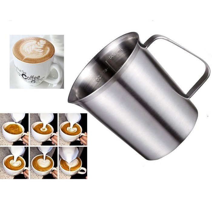 MyLifeUNIT Stainless Steel Milk Steaming and Frothing Pitcher (16 Oz