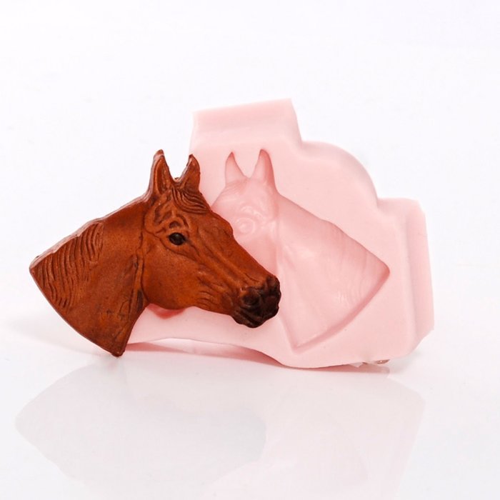Horse Head Silicone Mold Chocolate, Fondant, Resin, Clay Flexible Mold. Creates a thin horse