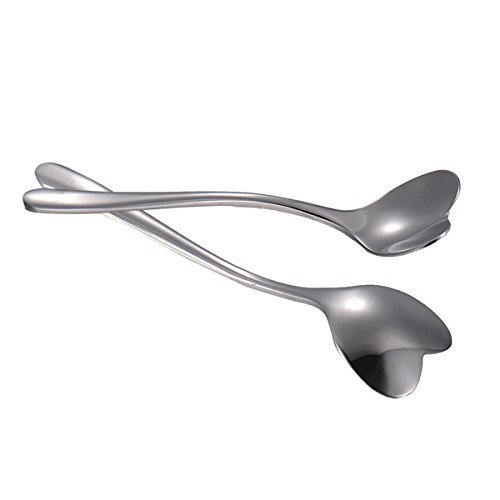 LADEY Heart Shape Stainless Steel Coffee Scoop Polishing Mini Coffee