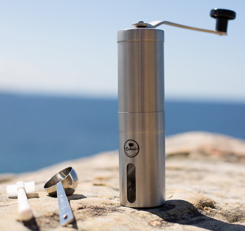 LIMITED OFFER Manual Coffee Grinder with Adjustable Ceramic Burr