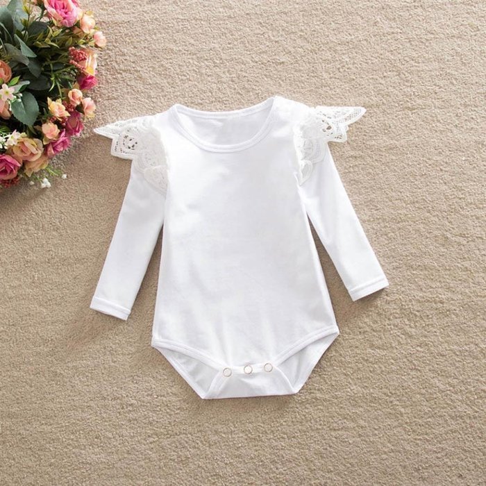 Jumpsuits,BeautyVan Toddler Baby Girl Solid Lace Long Sleeve Romper
