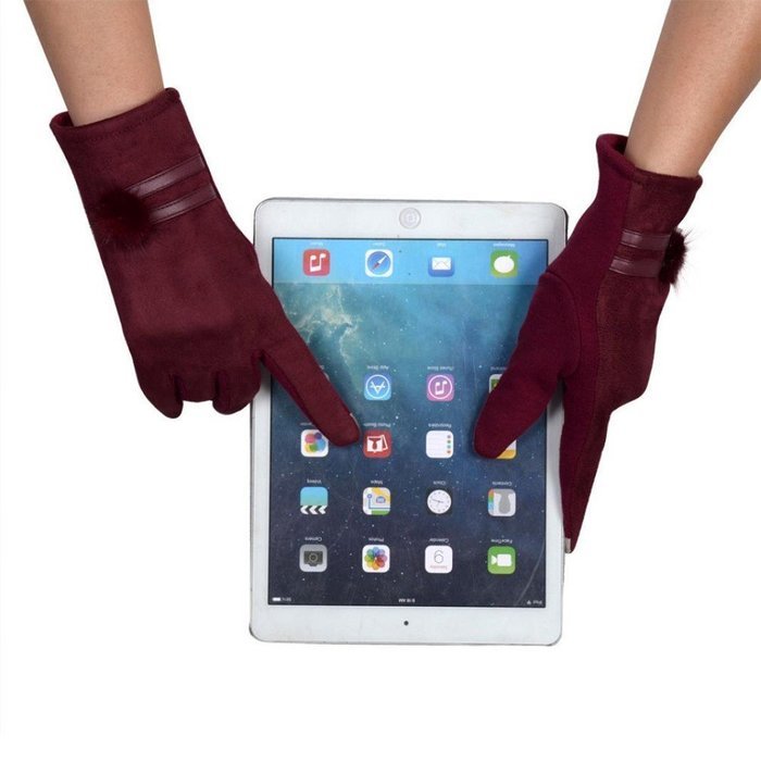 Women Touch Screen Gloves Winter Warm Soft Wrist