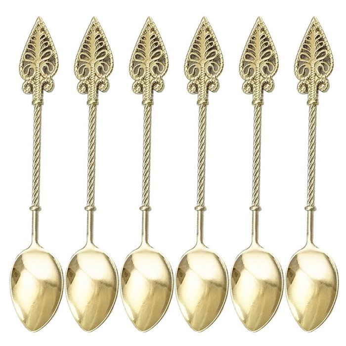 Retro Creative 6pieces Tablespoon Coffee Scoops Stirring Spoon Sugar