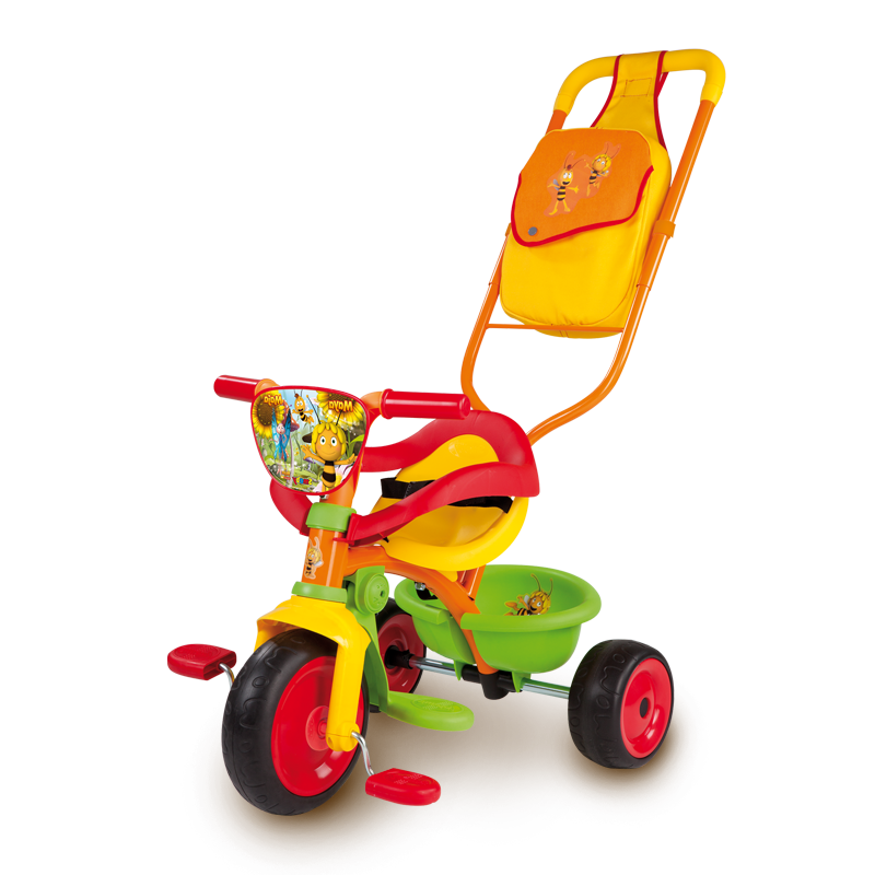 Colorful baby tricycle with push handle free image download
