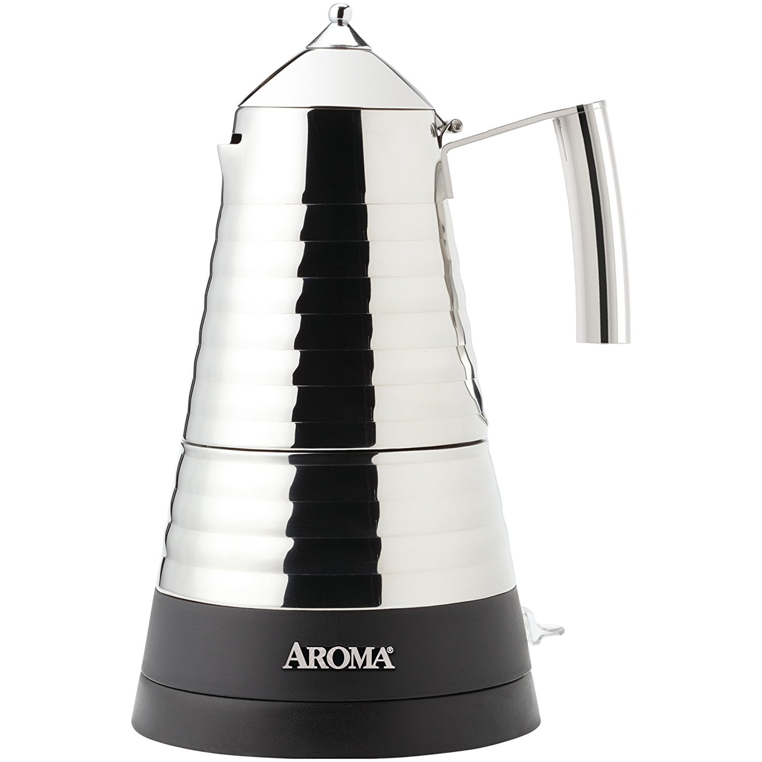 Premium 6 Cup Electric Espresso Maker, Stainless Steel, Home Kitchen