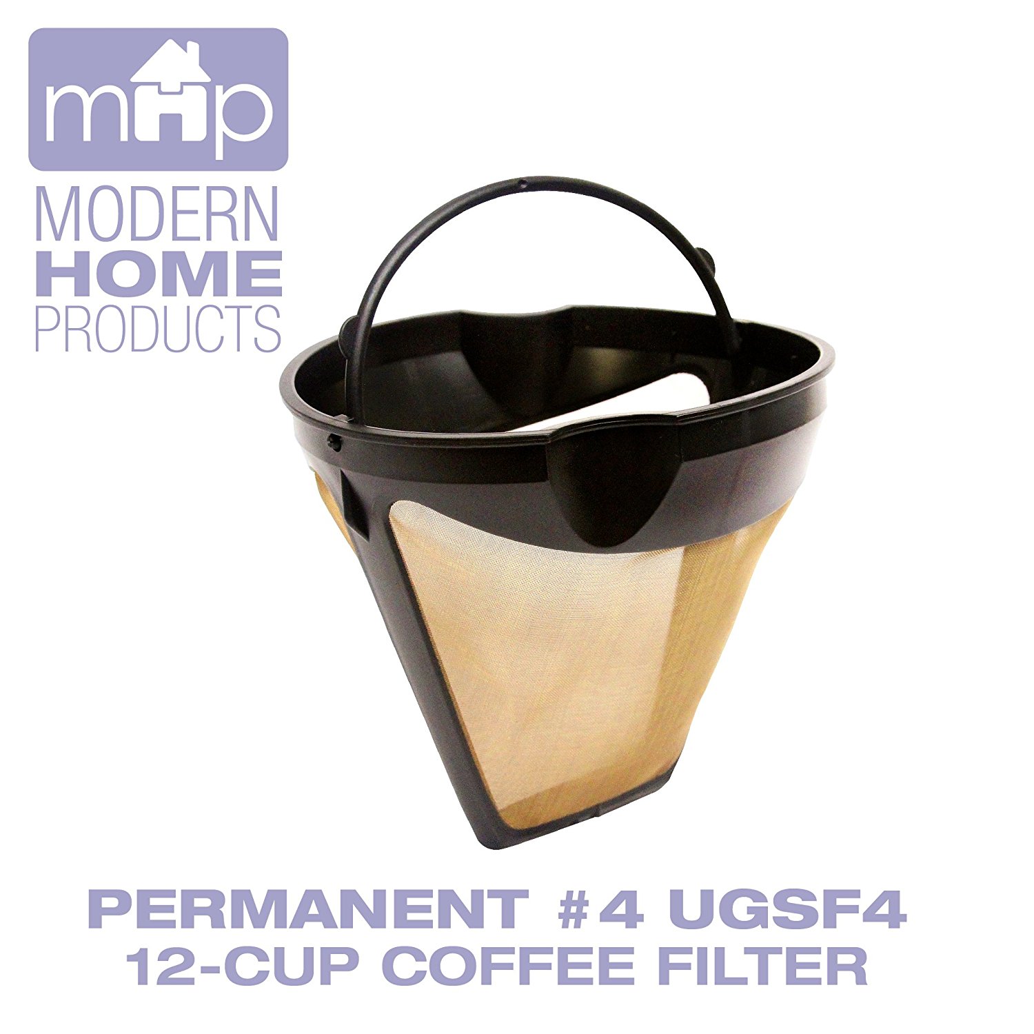 Permanent 4 UGSF4 1012 Cup Coffee Filter with Finger Grip and Handle