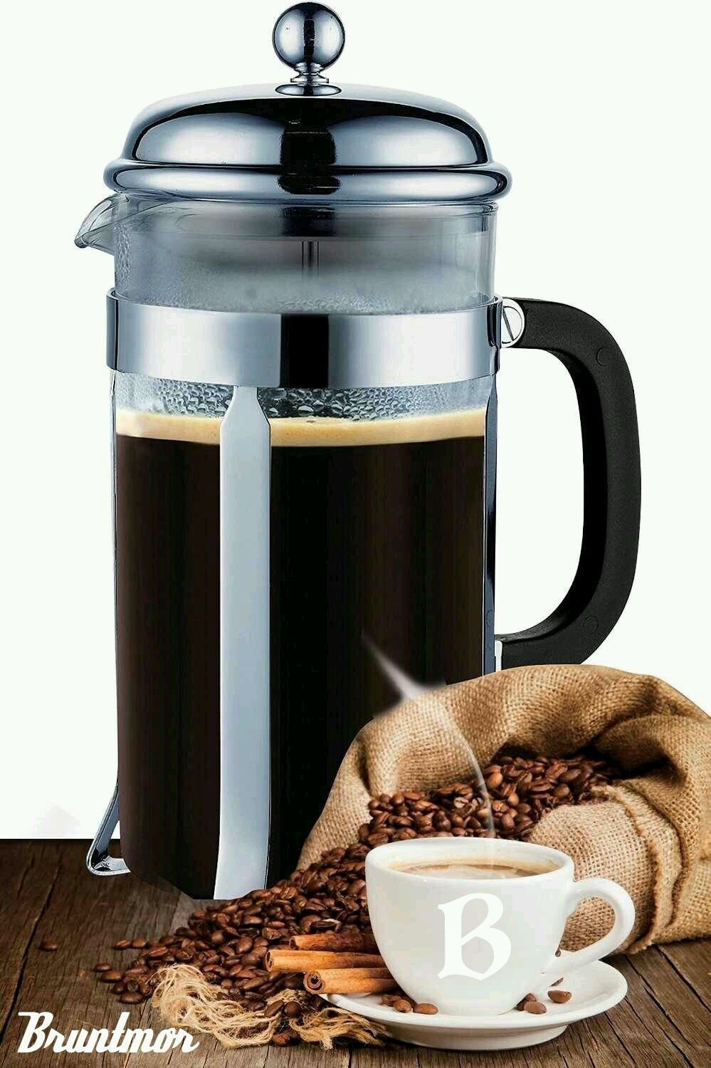 Gracelove French Press Coffee & Tea Maker Complete Bundle 8Cups, 34