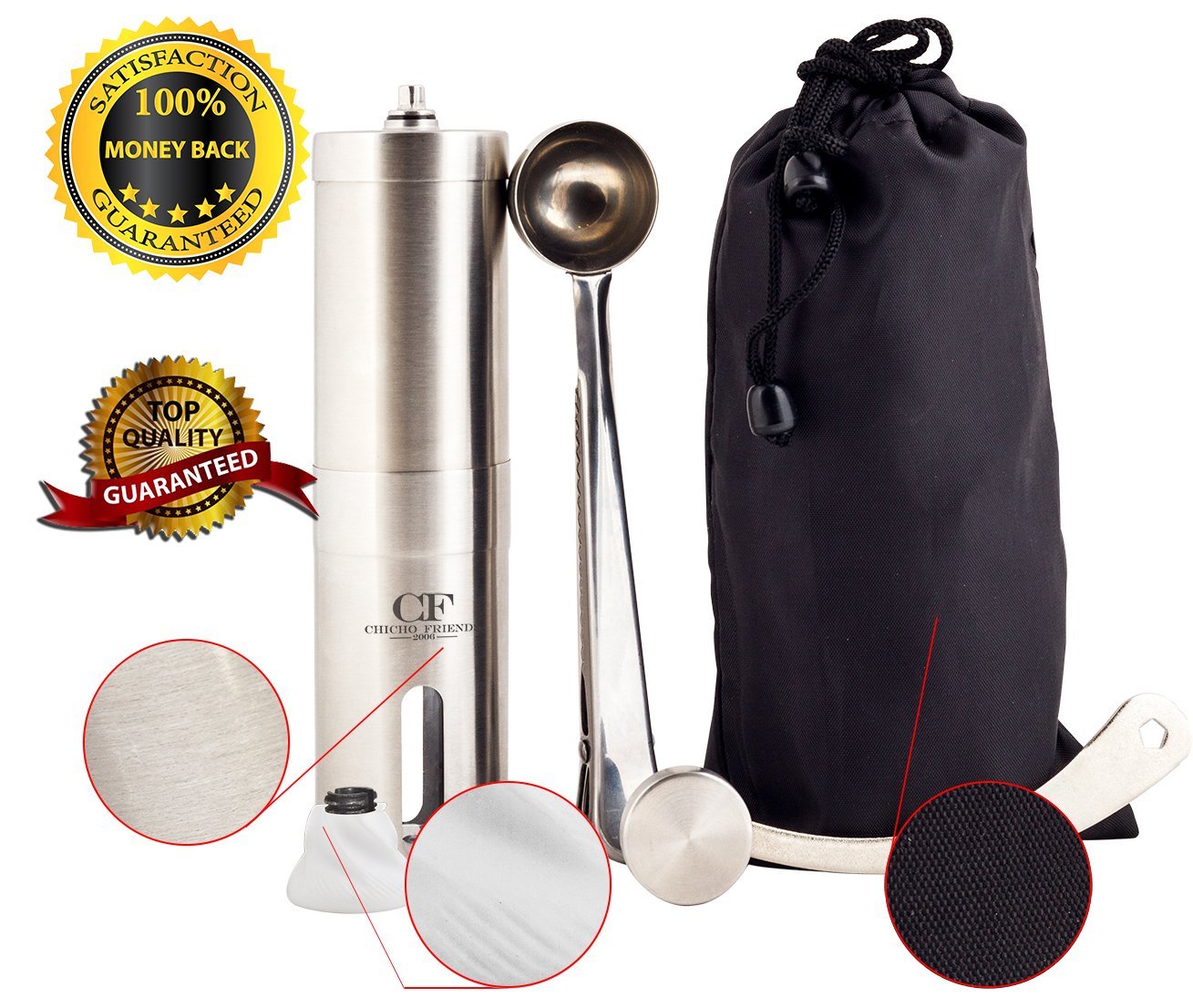 Manual Coffee Grinder to Mill Roasting Coffee Beans Fresh Turkish