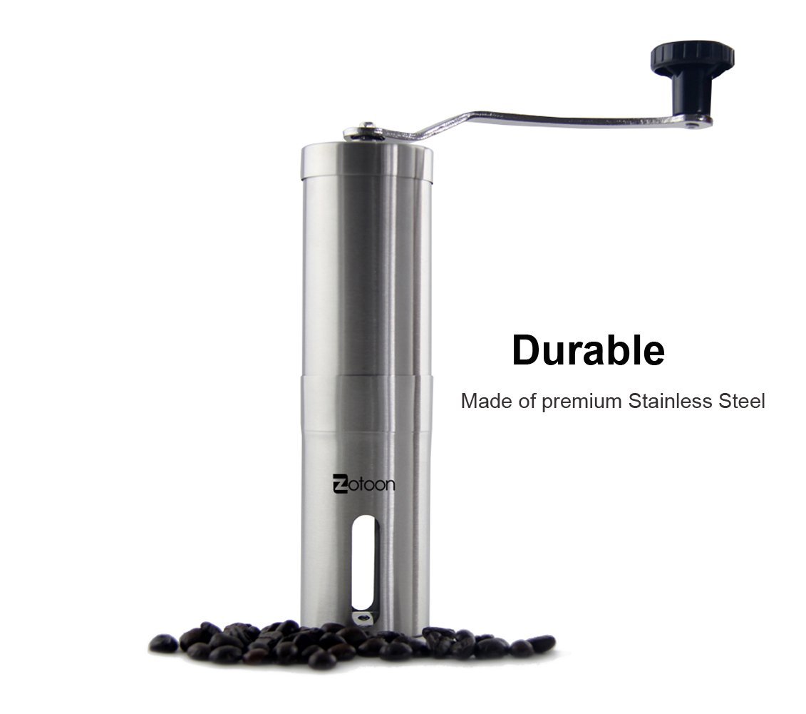 Zotoon Manual Ceramic Burr Coffee Grinder Best Hand Coffee Bean Mill