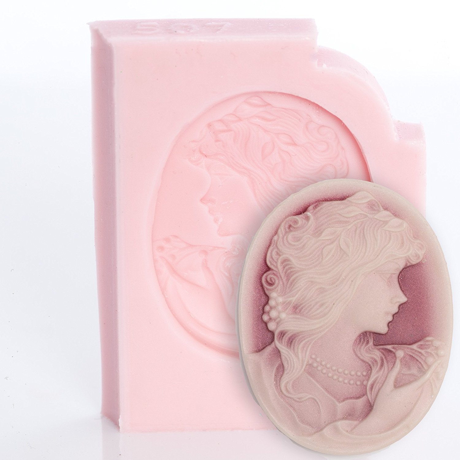 Lady Cameo Silicone Mold Food Safe Fondant, Chocolate, Candy, Resin