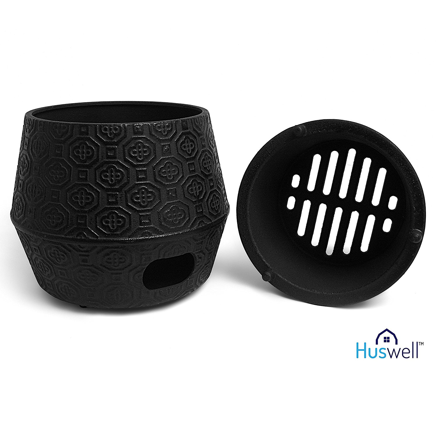 Huswell Extra Large Cast Iron Teapot Warmer Stove, Black N3 free image