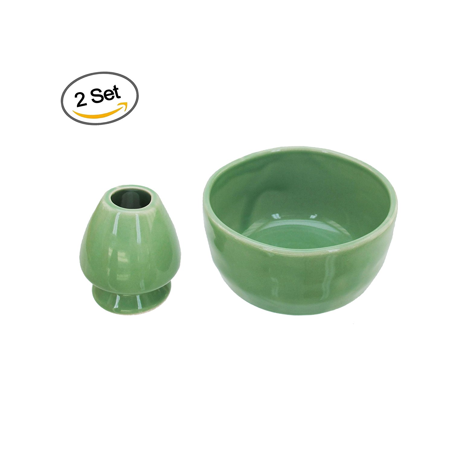 BambooMN Brand Matcha Bowl Set (Includes Bowl & Rest) 1 Set White N22 free image download