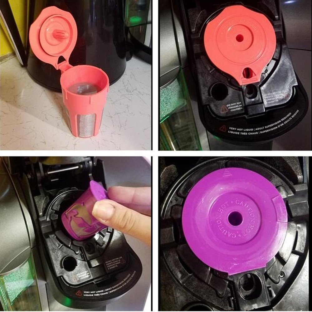 EZ Brew Reusable K Carafe & K Cup Coffee Filter Combo set for Keurig 2.