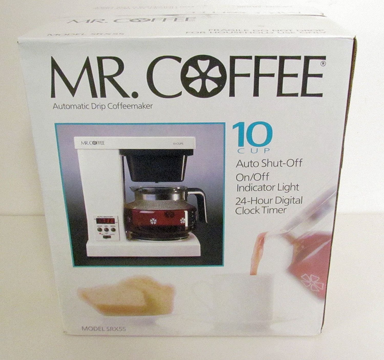 Mr. Coffee Automatic Drip Coffeemaker 10 Cup SRX55 Vintage 1990 free