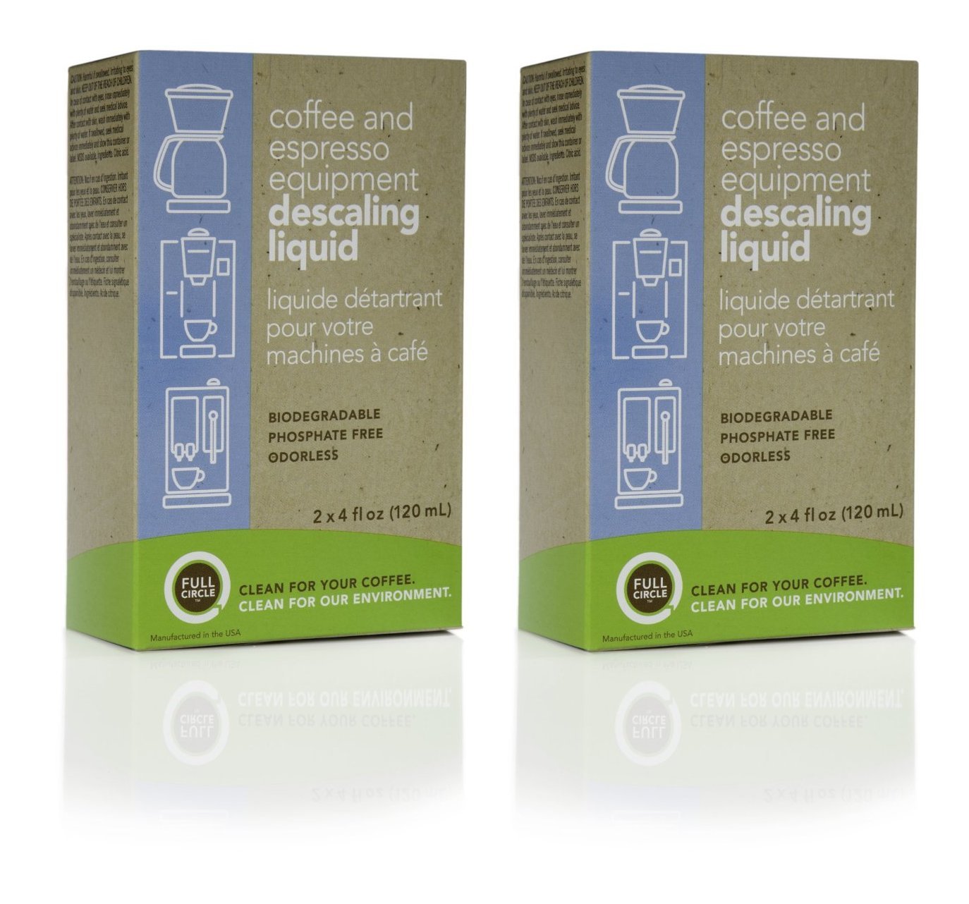 Urnex Full Circle Biodegradable Coffee and Espresso Equipment Descaling Liquid (Pack of 2) N2