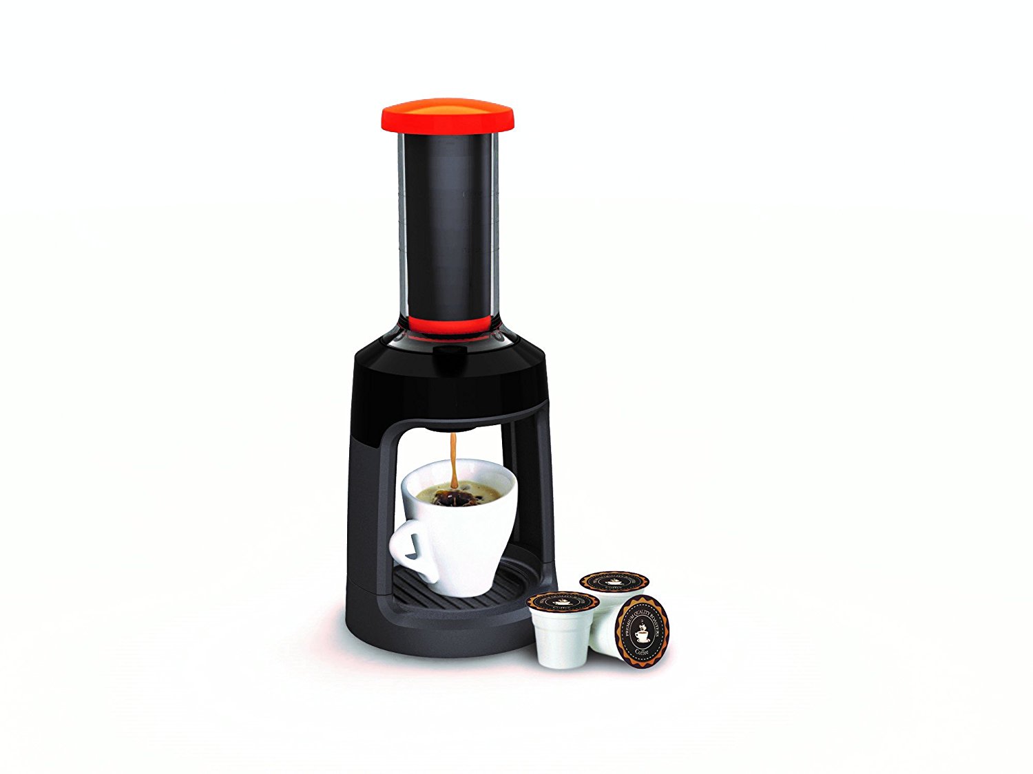 Gourmia GKCP135G Single Serve KCup Manual Hand French Press Coffee