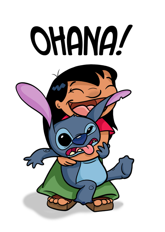 Ohana Means Family Clip Art drawing free image download