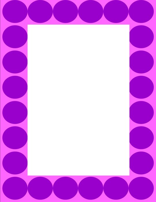 Hot Pink Polka Dot Border