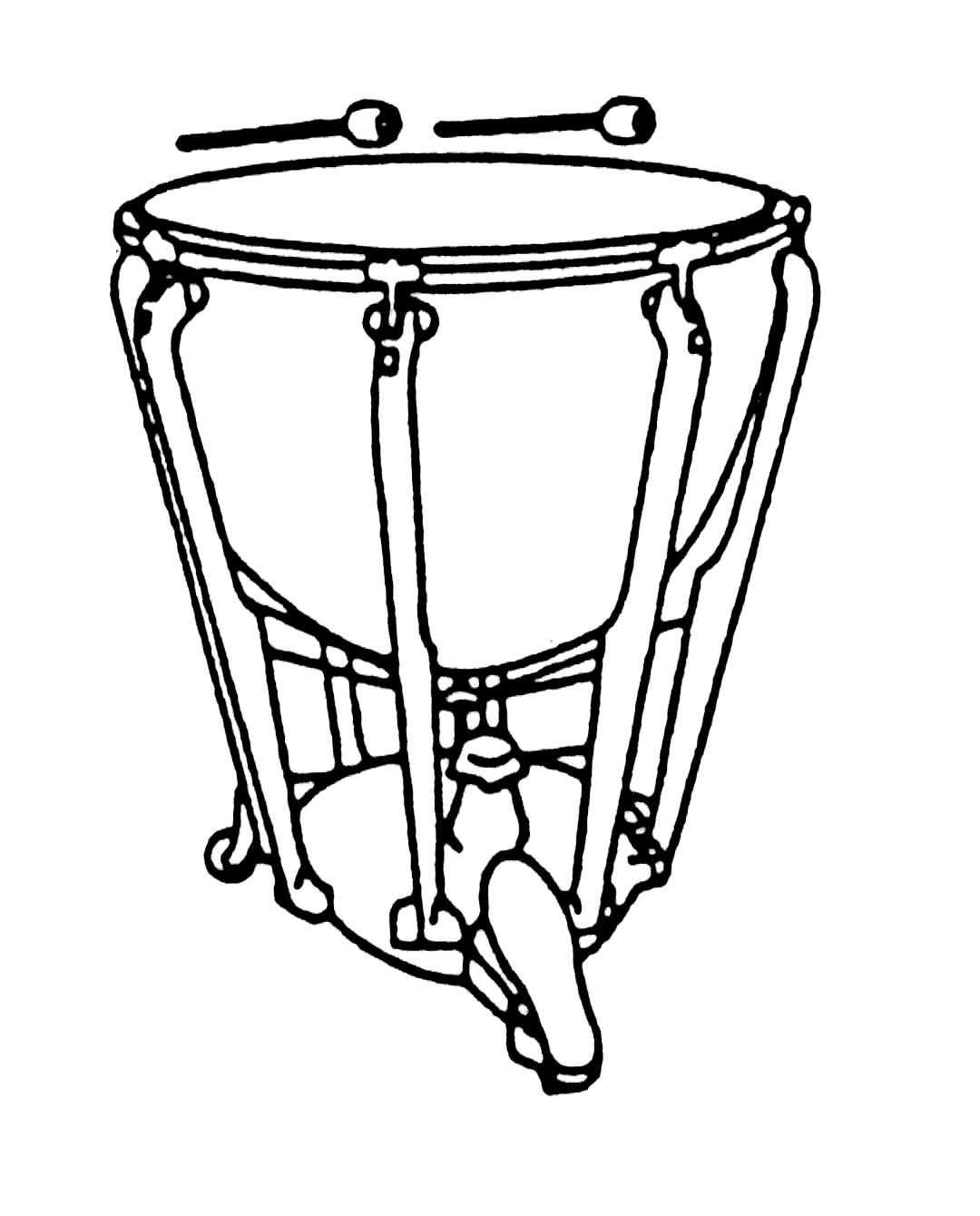Kettle Drum Coloring Page drawing free image download