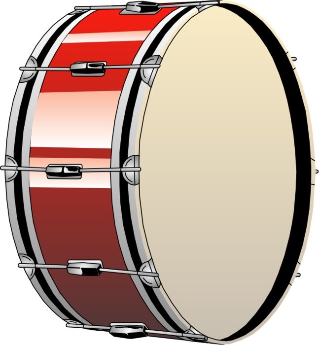 Pearl Marching Bass Drum drawing free image download