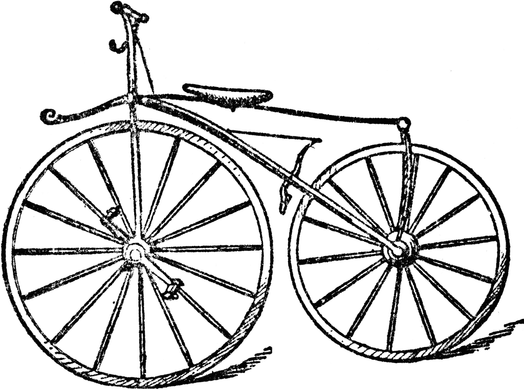 Vintage Bicycle with big front wheel free image download