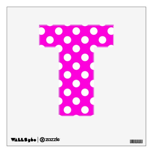Pink Polka Dot Letters free image download