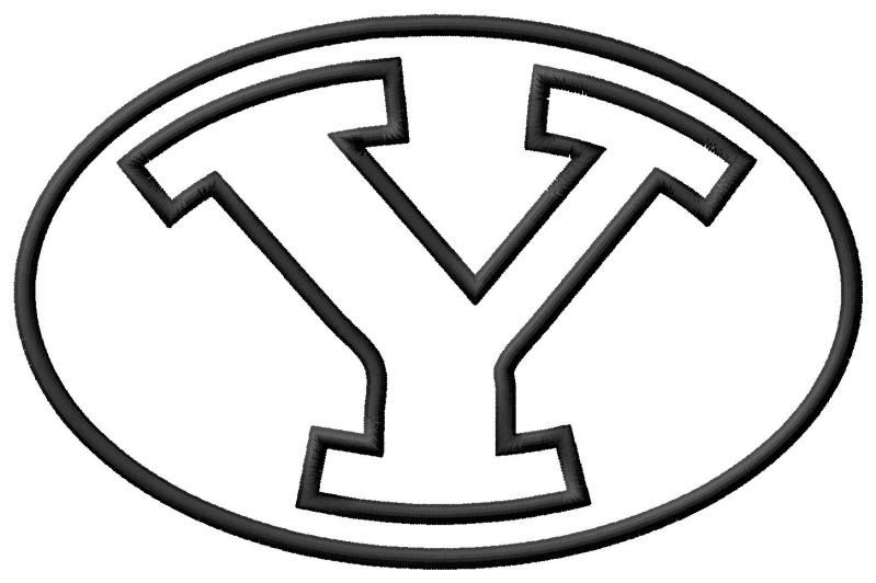 BYU Y Logo Black And White free image download