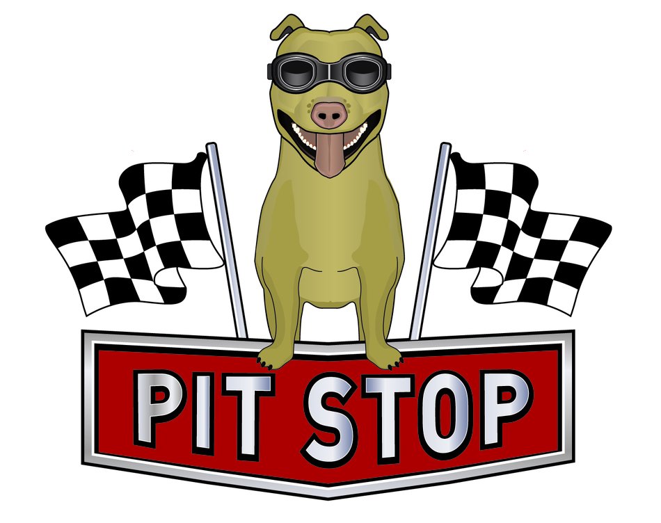 Pit stop symbol with a dog free image download