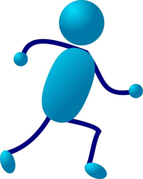 Running Stick Figure drawing free image download