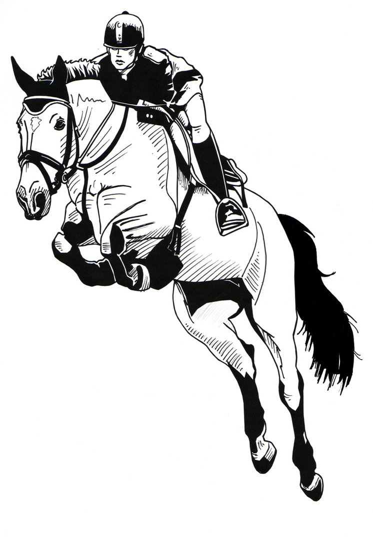 Jumping Horse Outline