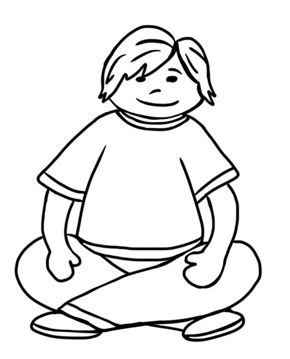 Sitting Criss Cross Applesauce Clip Art drawing free image download