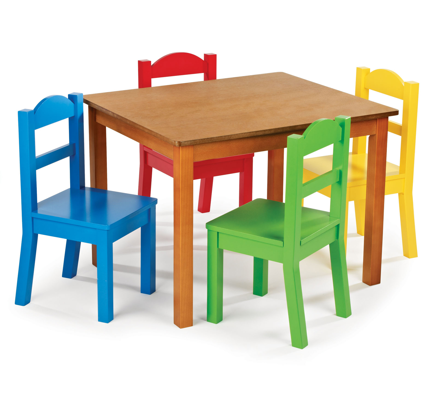 Children's table and colorful chairs free image download