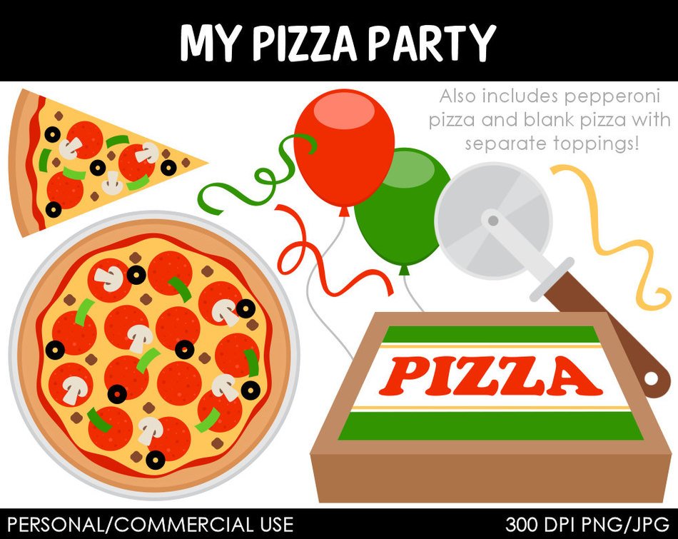 Pizza Party drawing free image download