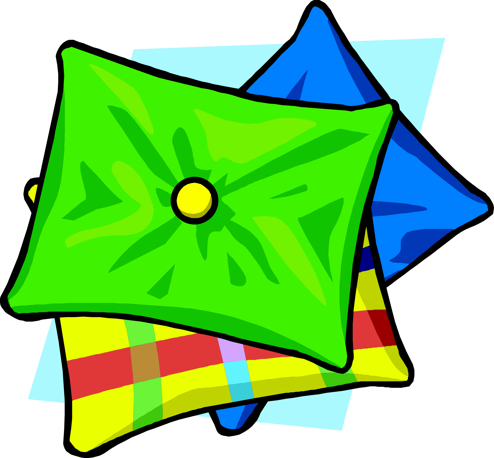 Pillows throw green blue yellow free image download