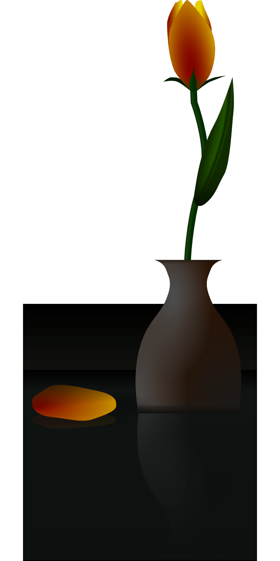 Flower vase tulip yellow golden free image download