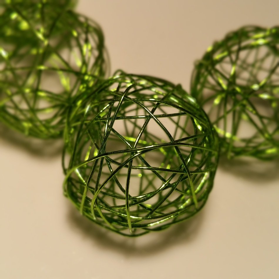 Green decorative balls free image download