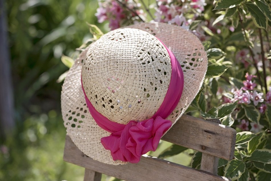 Photo of Straw hat in a garden free image download