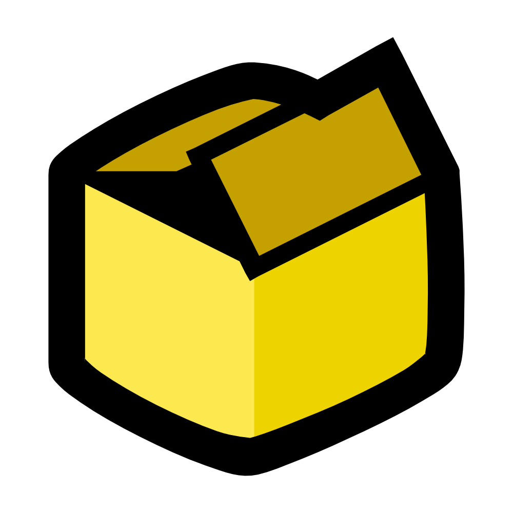 Yellow box icon clipart free image download