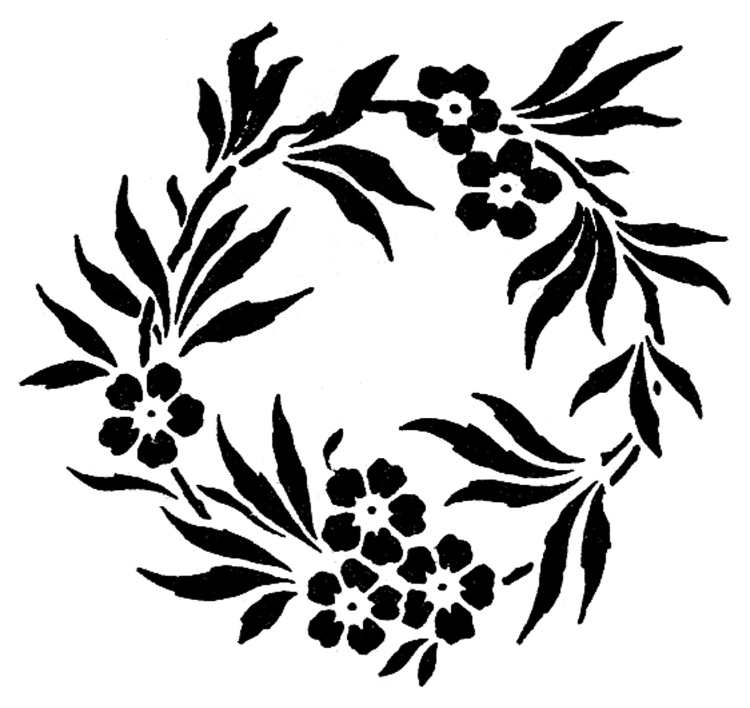 Floral stencil pattern free image download