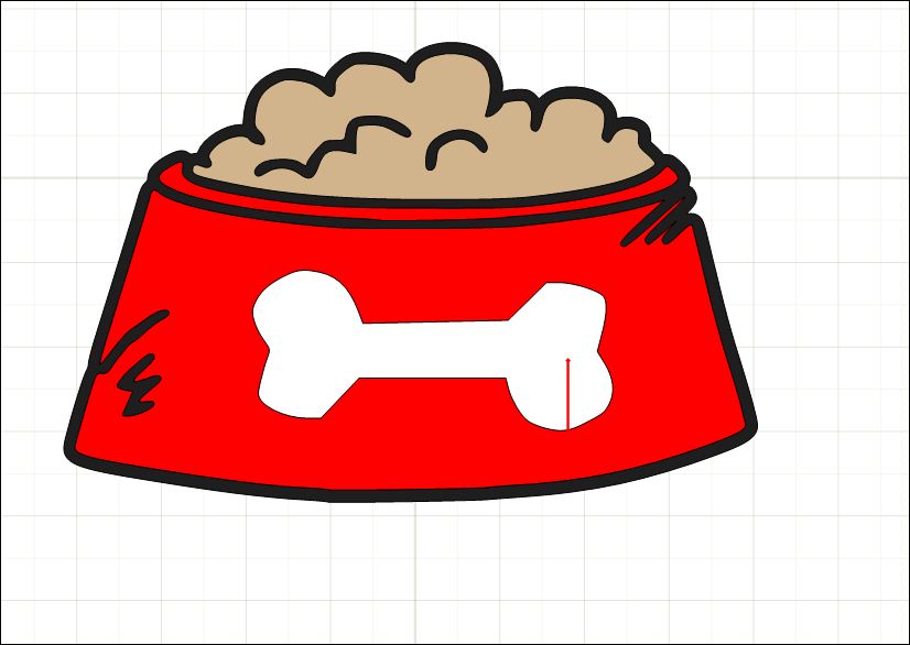 Dog Food Bowl drawing free image download