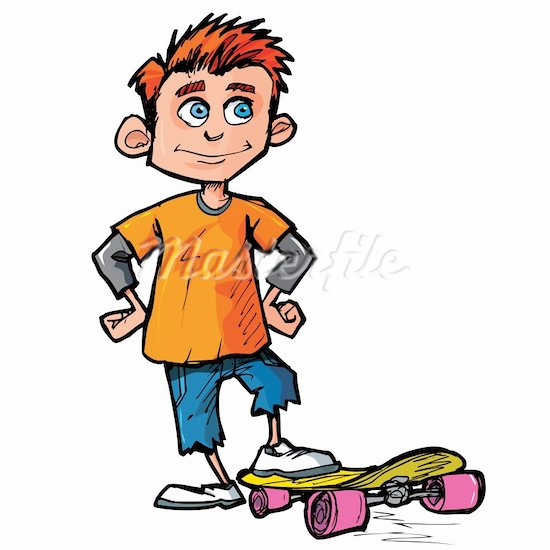 Cartoon Skater Boy free image download