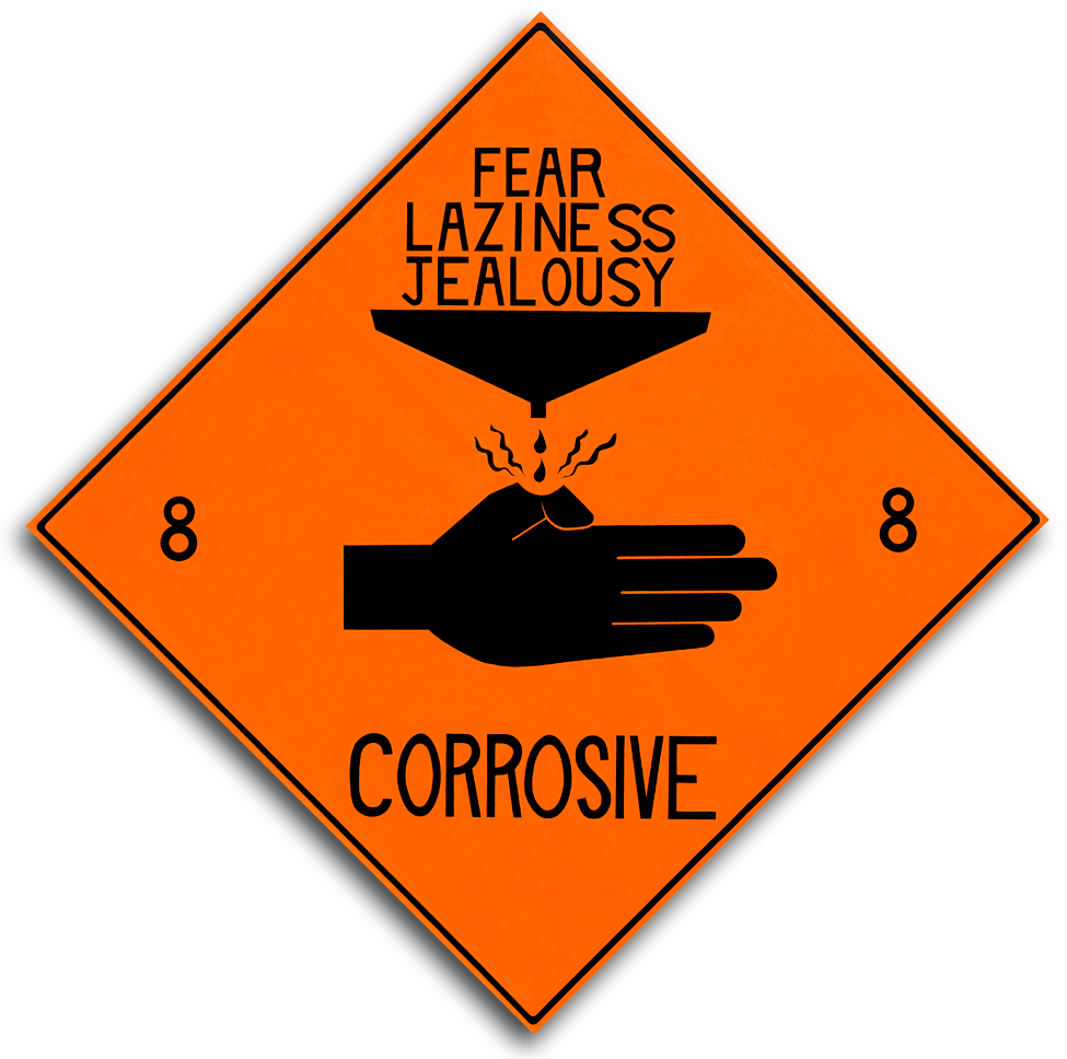 Clipart of the Corrosive sign free image download