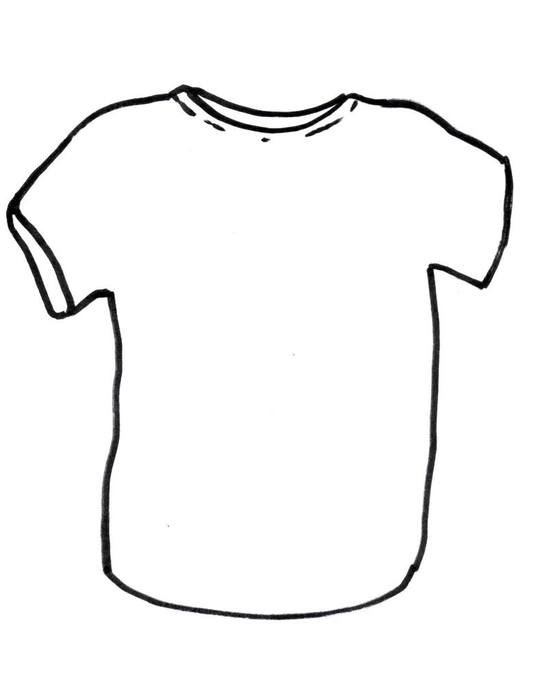 White Blank T Shirt drawing free image download